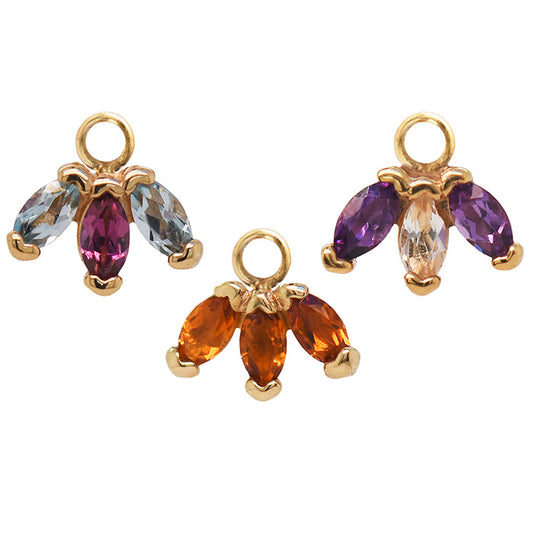 Triple Marquise Charm